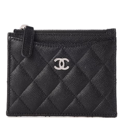 chanel metallic caviar quilted cc zip card holder|Best 25+ Deals for Chanel Caviar Card Holder .